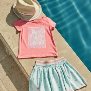 Top ventes T-shirt “pool Party” En Sequins Réversibles Fille Rose – Vertbaudet 12