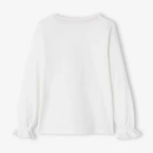 prix le plus bas T-shirt Romantique Animation En Relief Et Détails Irisés Fille Blanc – Vertbaudet 10