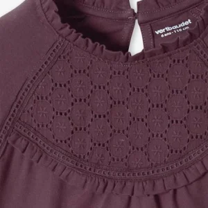 à prix d'occasion Tee-shirt Blouse Détail En Broderie Anglaise Fille Rose Poudré – Vertbaudet 12