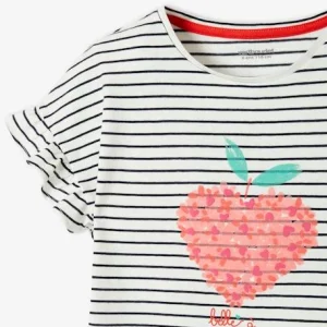 aux meilleurs prix Tee-shirt Motif Fruit En Encre Gonflante Fille Rose Imprimé – Vertbaudet 14