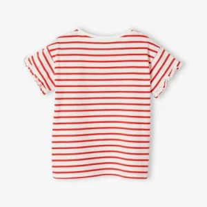 Tee-shirt Rayé Avec Coeur En Sequins Fille écru Rayé – Vertbaudet france 12